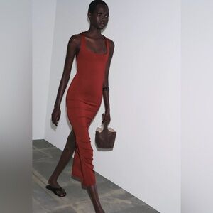 Zara LONG POLYAMIDE DRESS